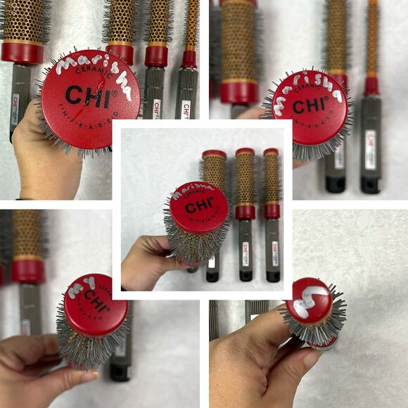 CHI Turbo Ceramic Round Nylon Brushes Set of 5 - Picture 3 of 4